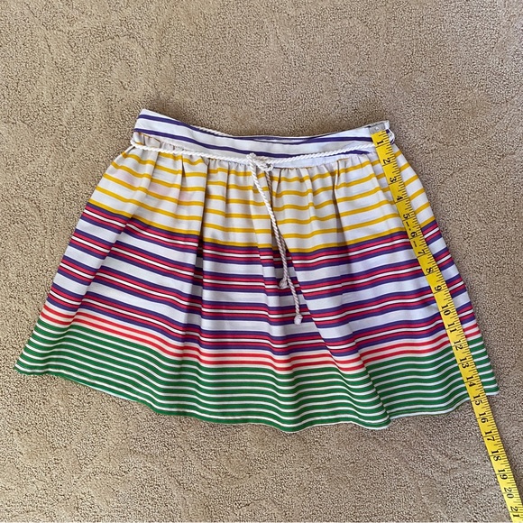 Zara Women’s Mini Skirt With Pockets Nautical Striped Multicolored Size Medium - Picture 4 of 9